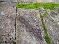 Gravestones at St MaryÃ¢â¬â¢s Parish Church and Schoolhouse in Nether Alderley Cheshire.